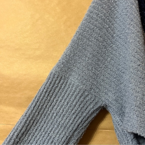 Superdown | NWT Lanah Wrap Sweater Crossover Front Blue Multi Metallic Size L - Picture 6 of 11